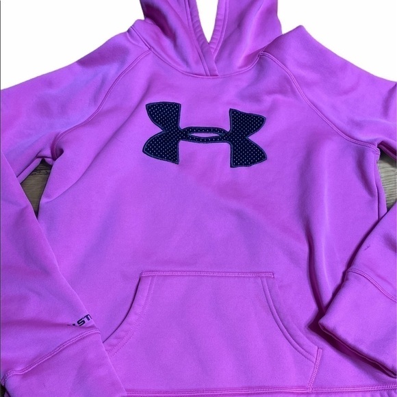 UNDER Armour Pink Sweatshirt Youth Xl. B16 - Picture 2 of 4